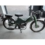 A vintage 1955 Meister Super Luseus moped, 50cc Sachs engine. This is a rare German made moped