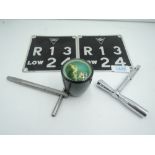 Two AEC gear plates and Gear stick knob etc