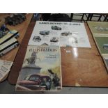 A Land Rover 1948-2015 poster and a France Illustration Salon de l'Automobile magazine from