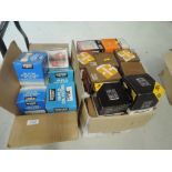 Two boxes of vintage oil filters Wipac, Harmo, and Tecnocar etc