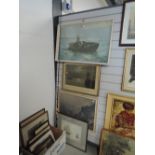A selection of sea scape and maritime related prints