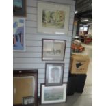 A selection of original art works including self portrait