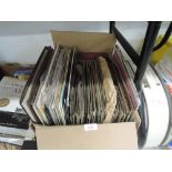 A selection of vinyl records and shellac 78rpm music