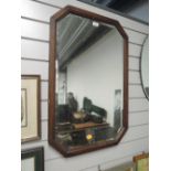 an oak framed mantle mirror