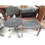 A pair of vintage office chairs