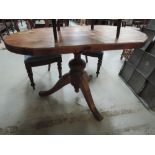 A pine dining table