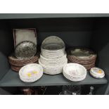 A selection of serving plates and similar including Ashley