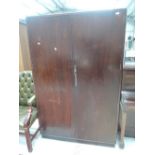 An early 20th Century mahogany wardrobe