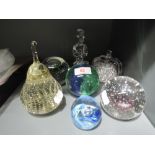 A selection of paper weights including Caithness
