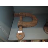 A heavy cast industrial size clamp