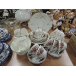 A selection of ceramics including white glaze