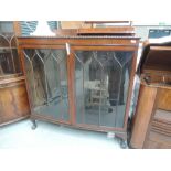 A glass fronted display cabinet