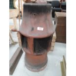 A clay chimney pot