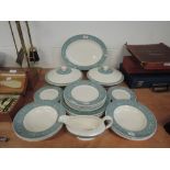 A part tea and dinner service by Royal Doulton in the Cascade design