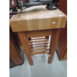 a beech framed kitchen chopping or butcher block