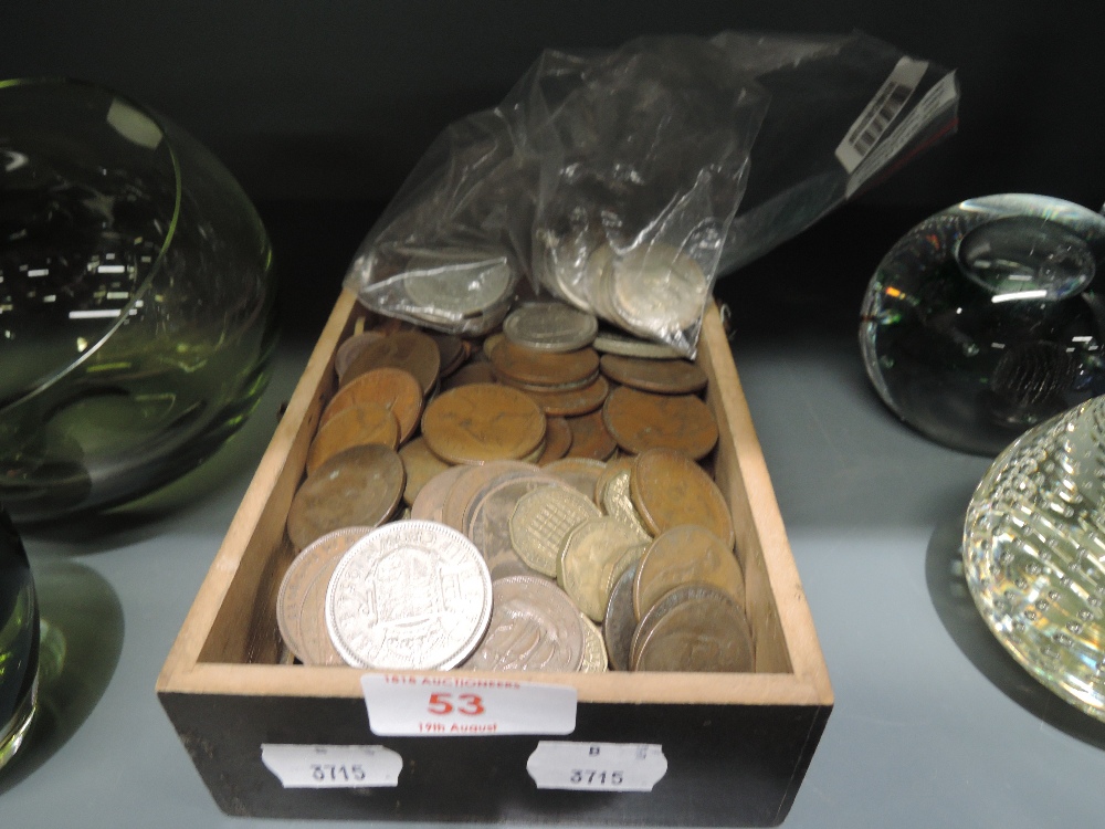 A selection of collectable coins and currency