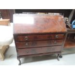 A mahogany fronted bureau