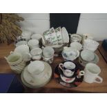 A selection of various design coffee chocolate and tea cups