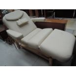 A large size fully adjustable massage table