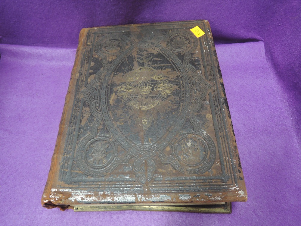 A large leather bound family bible