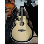 A Tanglewood TRS-CE.LH Rosewood Reserve electro acoustic guitar with Stagg Hard case