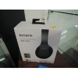 A pair of Sony MDR-1000X wireless noise cancelling headphones