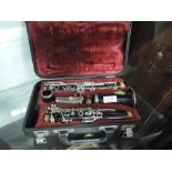 A cased clarinet, stamped Yamaha