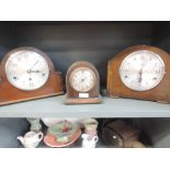 Three early to mid 20th century mantel clocks including Everite and Enfield