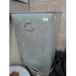 A vintage galvanised planter or similar container