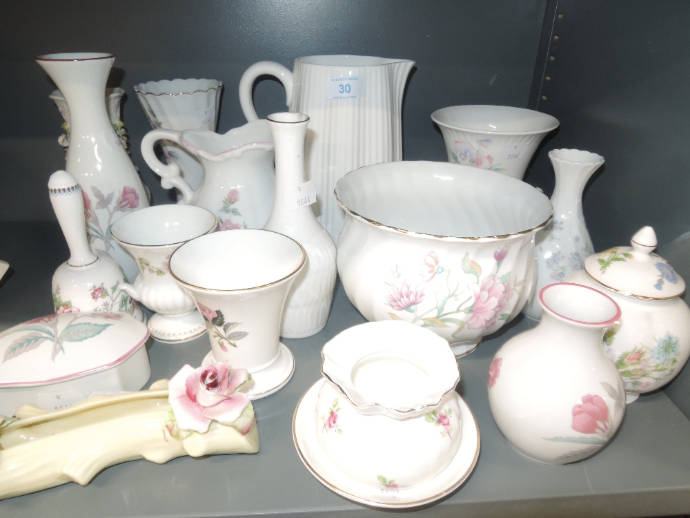 A selection of decorative ceramics including Aynsley Wild tudor