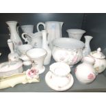 A selection of decorative ceramics including Aynsley Wild tudor