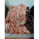 A box of ladies blouses and dresses, retro and modern,mixed styles and sizes.