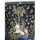 Flemish tapestries unicorn, woven on Jacquard looms. Great condition.