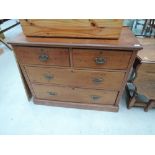 A late Victorian mahogany chest of two over two drawers