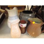 A selection of ceramic jugs