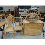 A selection of canework furniture