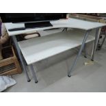 Two height adjustable Ikea tables/desks