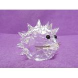 A Swarovski crystal paperweight modelled as a hedgehog