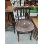 A traditional bentwood chair