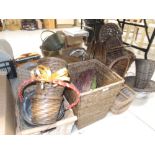A selection of wicker baskets and similar