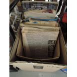 A box of vintage Newspapers etc including London Illustrated News