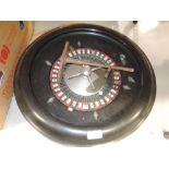 A vintage large size bakelite roulette wheel for gambling etc