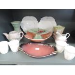 A selection of ceramics including Foley Wileman coffee cups, Carltonware Rouge Royale etc