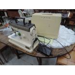 A vintage electric sewing machine