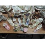 A selection of decorative figuries including Copenhagen, Beswick Beatrix Potter, and Lladro