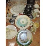 A selection of glass wares including Royal Brierly