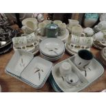 A selection of ceramics including Hornsea Fleur and Denby stoneware