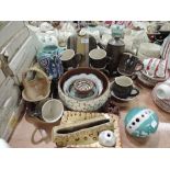 A selection of ceramics and studio pottery