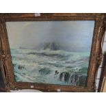 An oil painting on board, Alfred D Drew, seascape, 19in x 24in