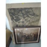 An etching and a photographic print